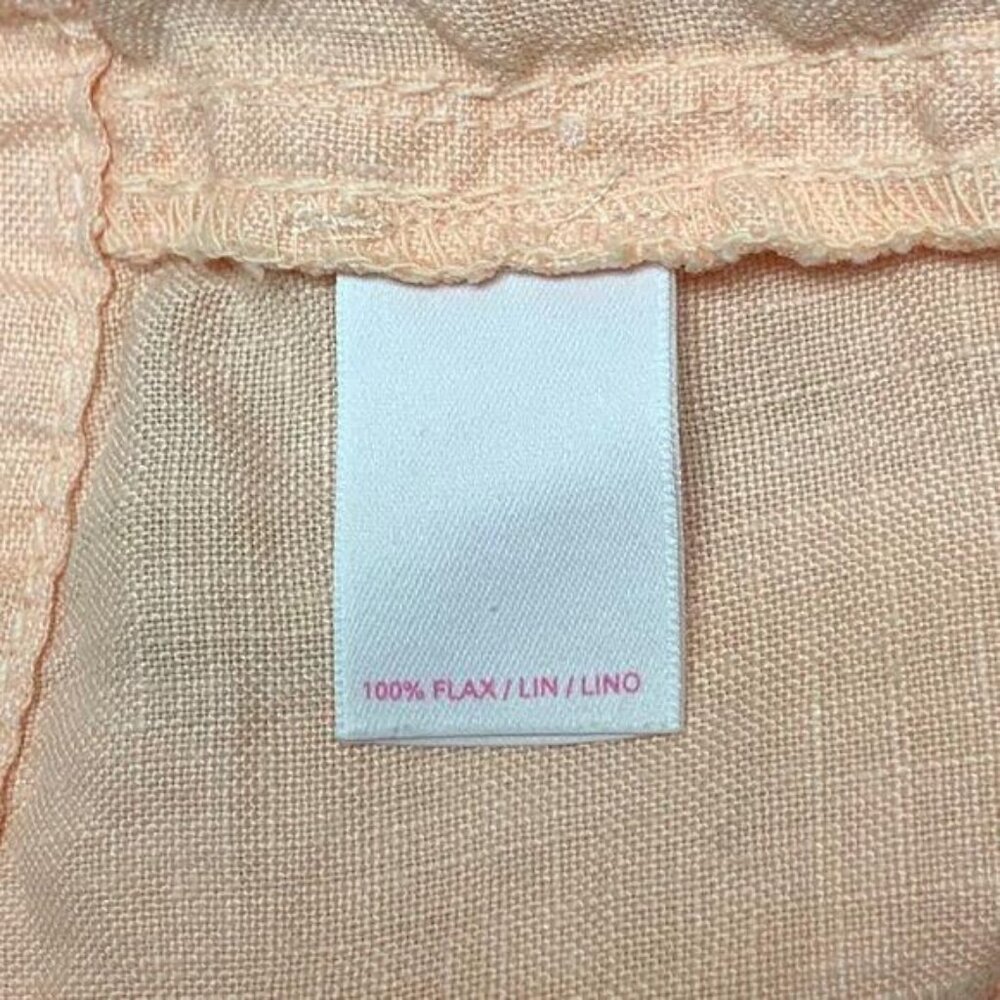 Victoria’s Secret Peach Linen Drawstring Pants Sz 2P - Picture 9 of 9